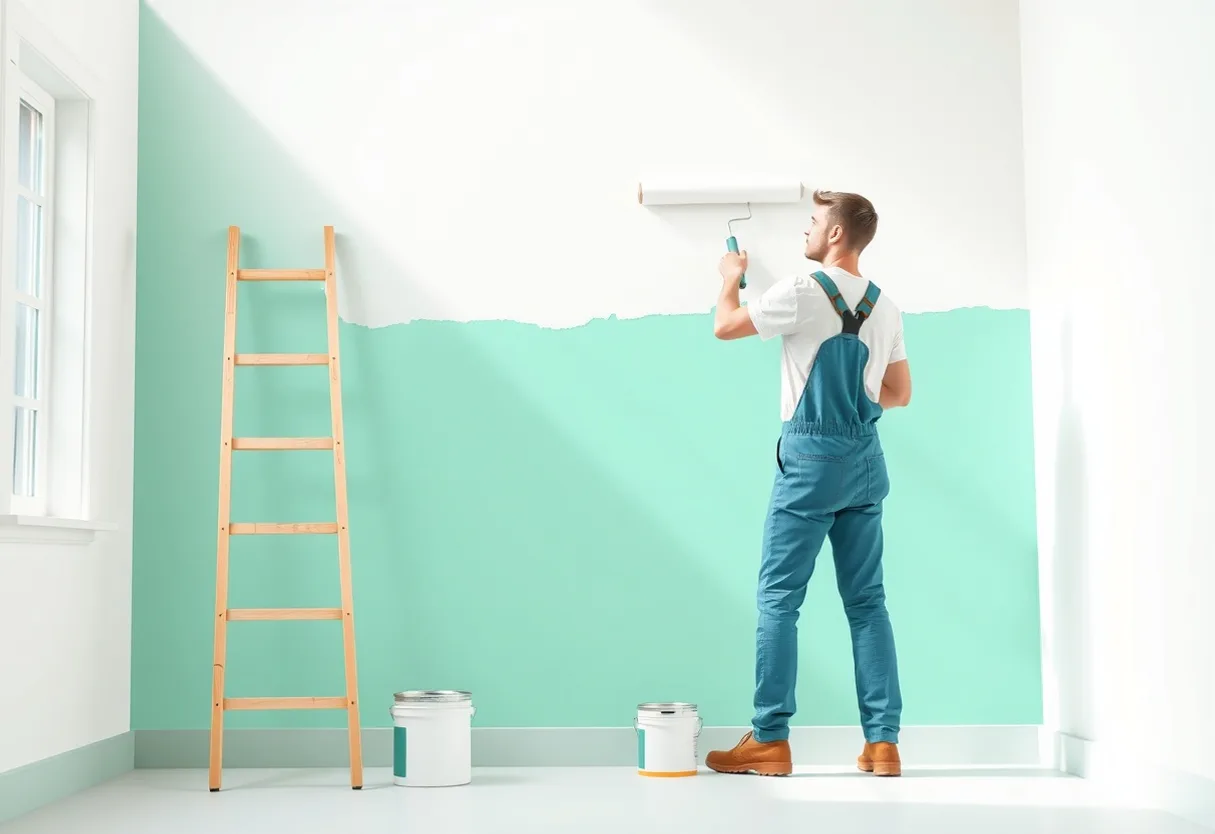 Peintre Louviers 27400 en intervention sur un chantier